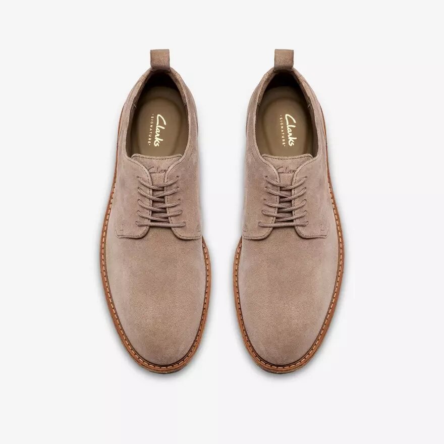 Aldwin Lace grå ruskinds-Oxfords til mænd Aldwin Lace grå ruskinds-Oxfords til mænd