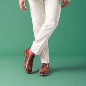 Aldwin Lace Oxfords i tanfarvet læder til mænd