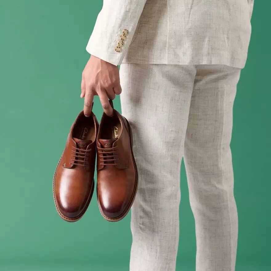 Aldwin Lace Oxfords i tanfarvet læder til mænd Aldwin Lace Oxfords i tanfarvet læder til mænd