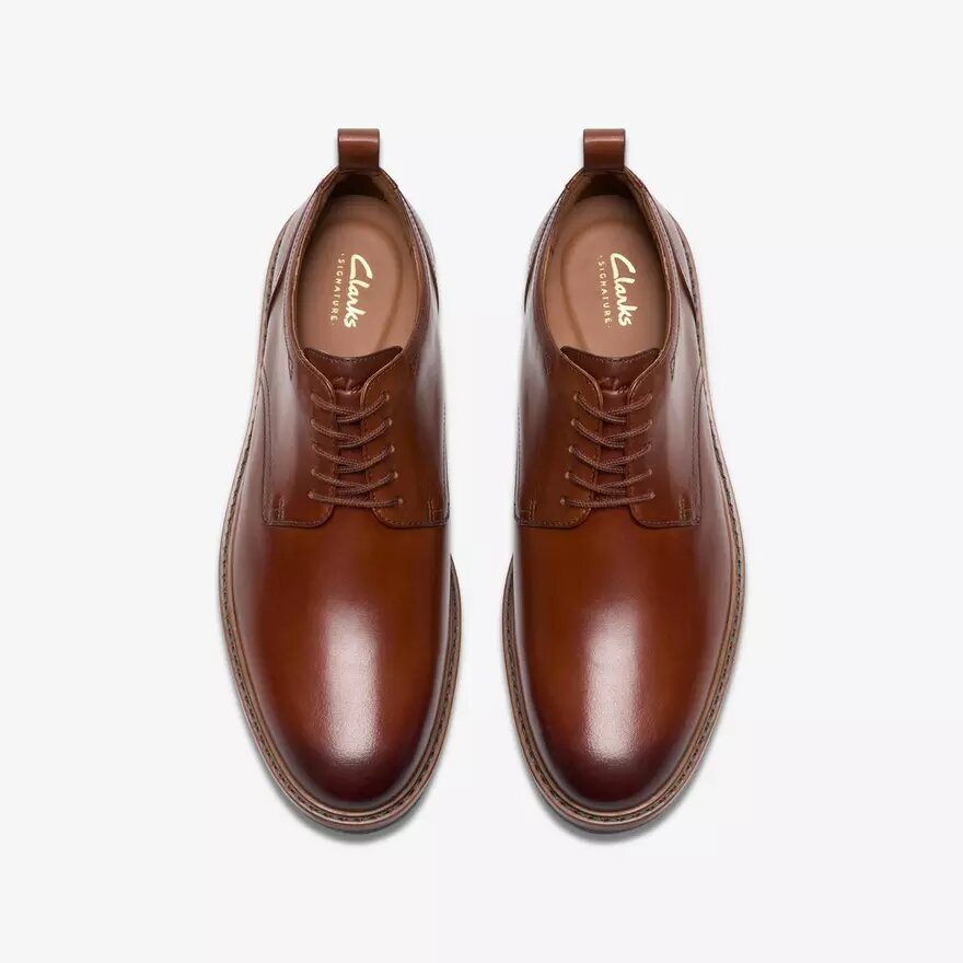Aldwin Lace Oxfords i tanfarvet læder til mænd Aldwin Lace Oxfords i tanfarvet læder til mænd