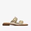 Ariany Bay flade sandaler i blødt guld til kvinder Ariany Bay flade sandaler i blødt guld til kvinder