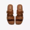 Ariany Bay flade sandaler i tan læder til kvinder Ariany Bay flade sandaler i tan læder til kvinder