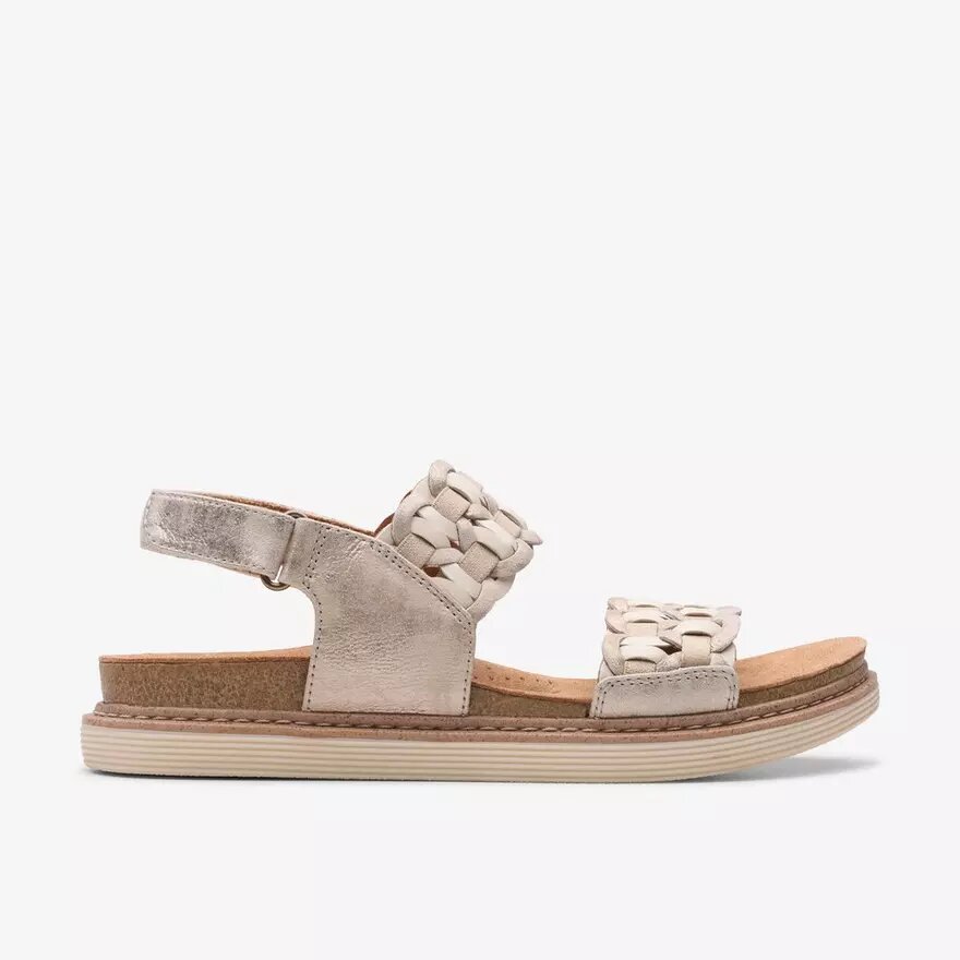 Arwell Glide Metallic kombinerede flade sandaler til kvinder Arwell Glide Metallic kombinerede flade sandaler til kvinder