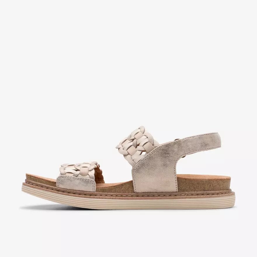 Arwell Glide Metallic kombinerede flade sandaler til kvinder Arwell Glide Metallic kombinerede flade sandaler til kvinder