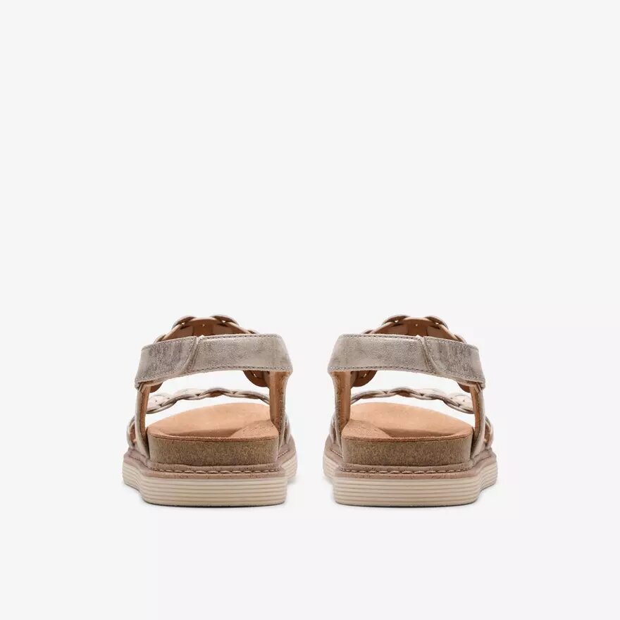 Arwell Glide Metallic kombinerede flade sandaler til kvinder Arwell Glide Metallic kombinerede flade sandaler til kvinder