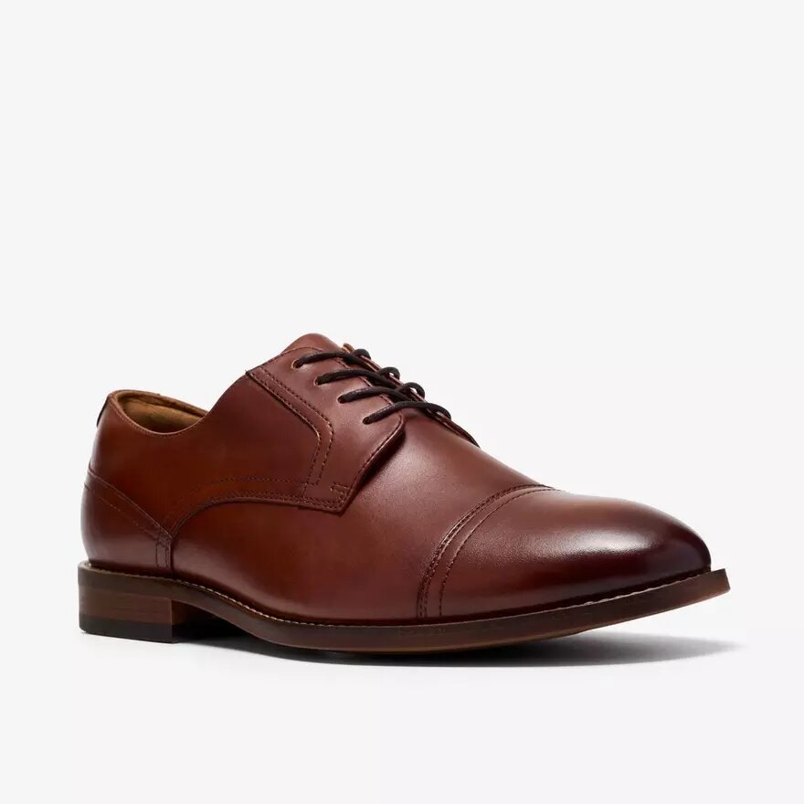 Bowburn Cap-brogues i tan læder til herre Bowburn Cap-brogues i tan læder til herre