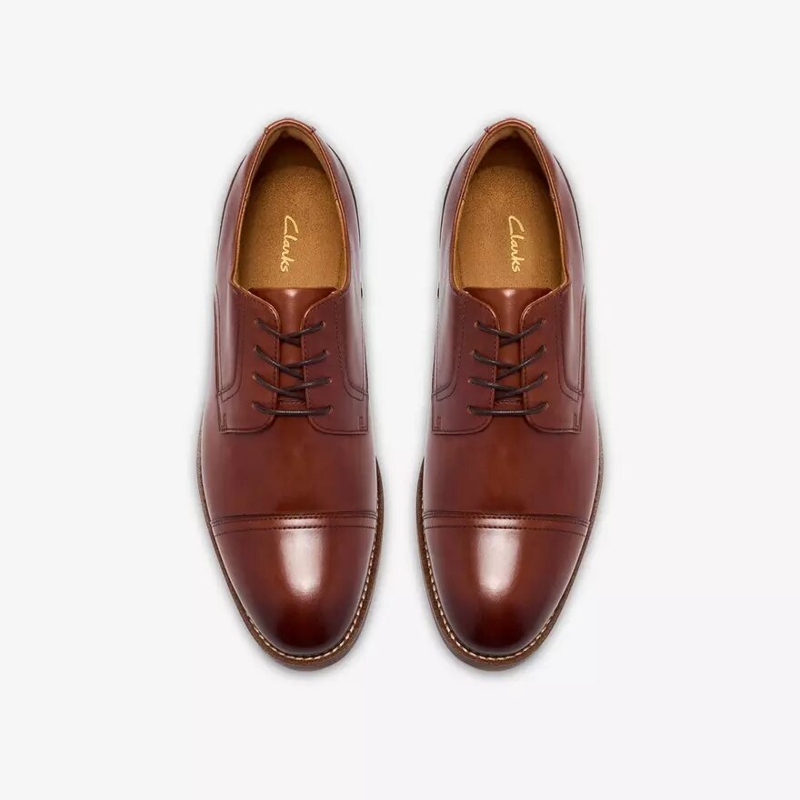 Bowburn Cap-brogues i tan læder til herre Bowburn Cap-brogues i tan læder til herre