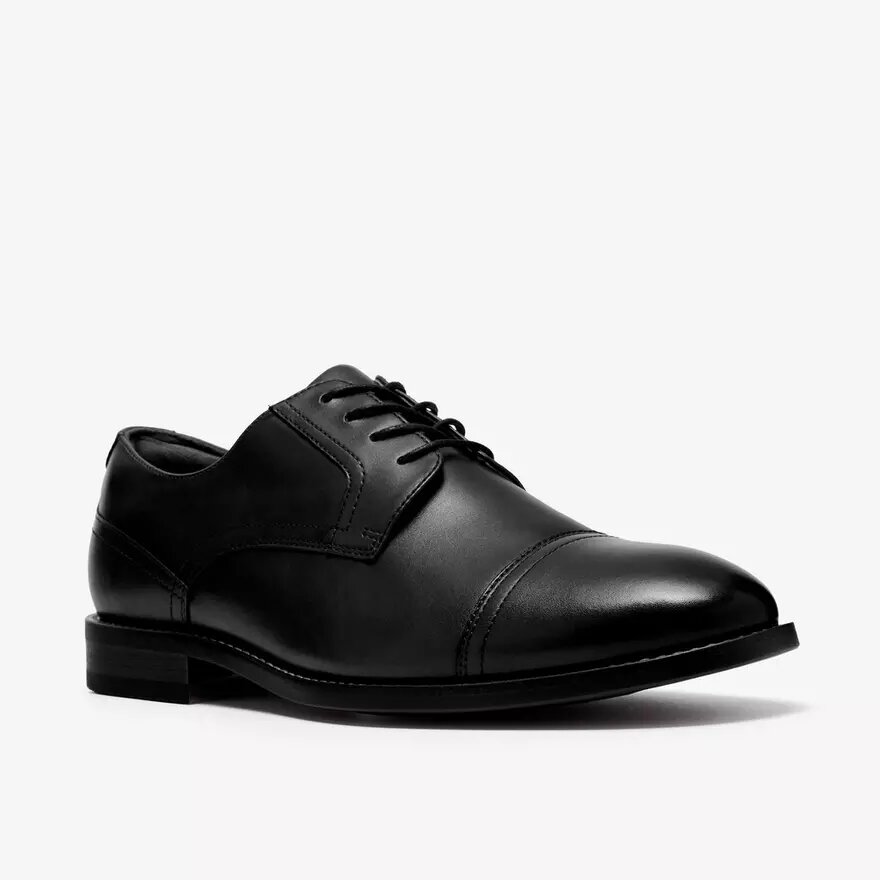 Bowburn Cap sort læder-Oxford til herre Bowburn Cap sort læder-Oxford til herre