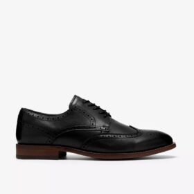 Bowburn Tip Oxfords i sort læder for herre