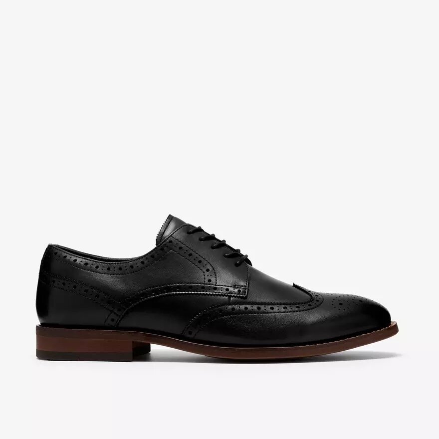 Bowburn Tip Oxfords i sort læder for herre Bowburn Tip Oxfords i sort læder for herre