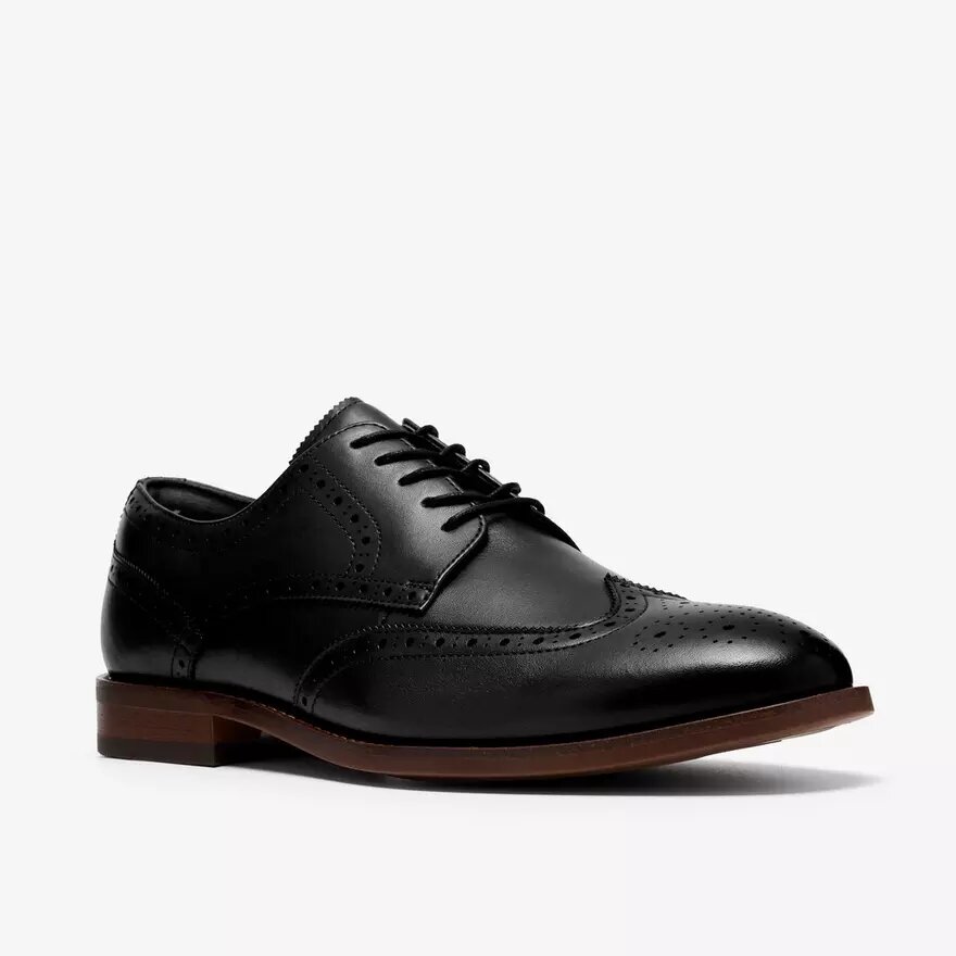 Bowburn Tip Oxfords i sort læder for herre Bowburn Tip Oxfords i sort læder for herre