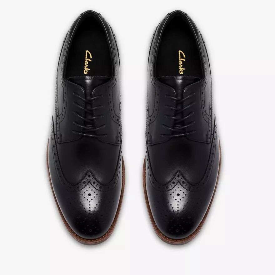 Bowburn Tip Oxfords i sort læder for herre Bowburn Tip Oxfords i sort læder for herre