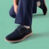 Brantin Plain Navy strikket derby-sko til mænd