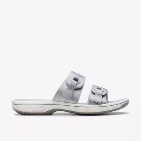 Breeze Maye Silver flade Cloudsteppers™-sandaler til kvinder Breeze Maye Silver flade Cloudsteppers™-sandaler til kvinder