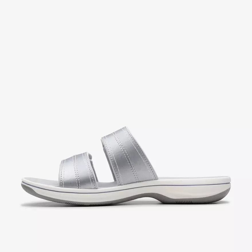 Breeze Maye Silver flade Cloudsteppers™-sandaler til kvinder Breeze Maye Silver flade Cloudsteppers™-sandaler til kvinder