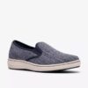 Breeze Sky Zoe navyblå Slip-ons i canvas til kvinder Breeze Sky Zoe navyblå Slip-ons i canvas til kvinder