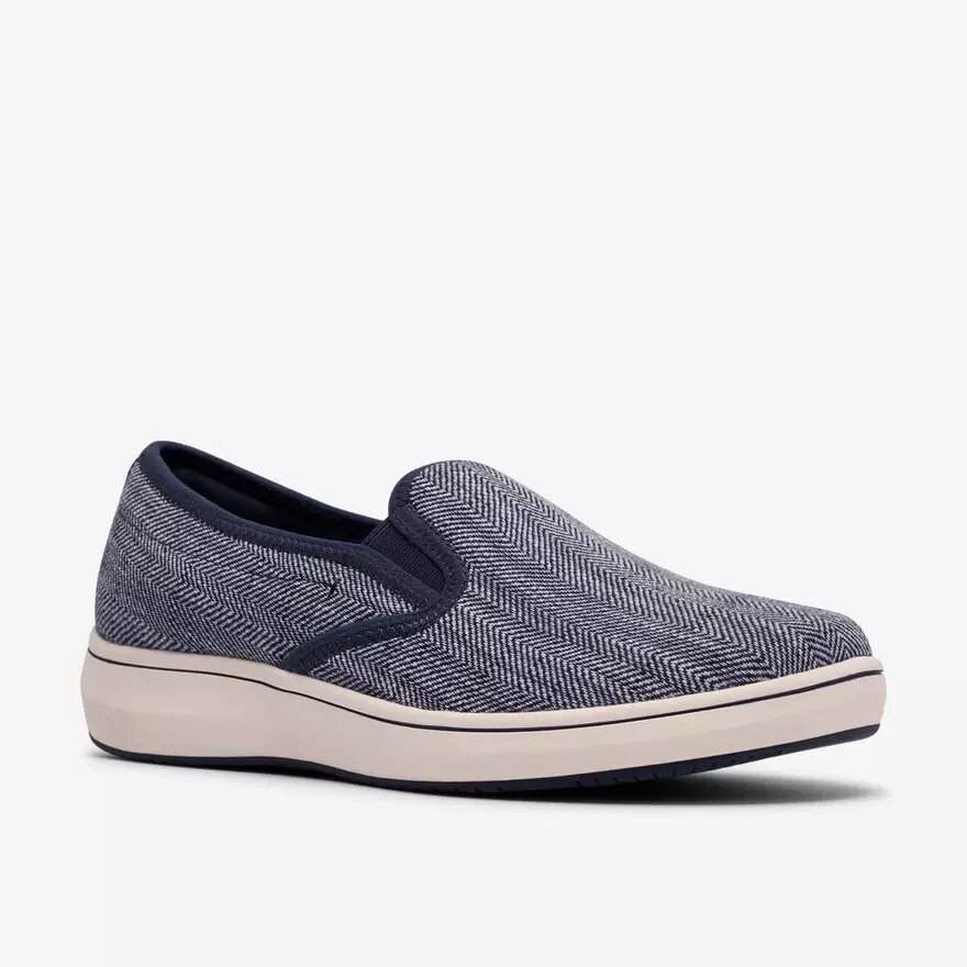 Breeze Sky Zoe navyblå Slip-ons i canvas til kvinder Breeze Sky Zoe navyblå Slip-ons i canvas til kvinder