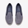 Breeze Sky Zoe navyblå Slip-ons i canvas til kvinder Breeze Sky Zoe navyblå Slip-ons i canvas til kvinder