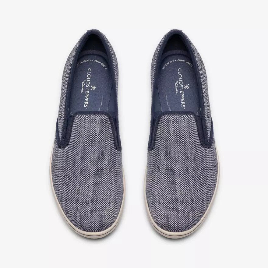 Breeze Sky Zoe navyblå Slip-ons i canvas til kvinder Breeze Sky Zoe navyblå Slip-ons i canvas til kvinder