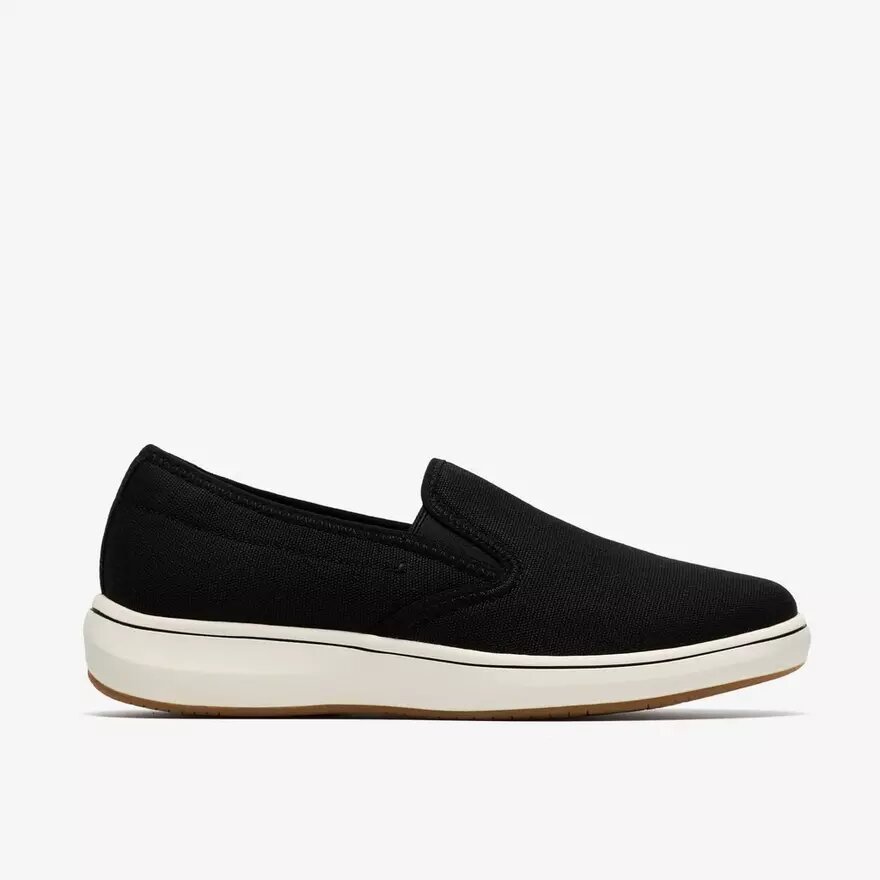 Breeze Sky Zoe sort canvas-Slip-ons til kvinder Breeze Sky Zoe sort canvas-Slip-ons til kvinder