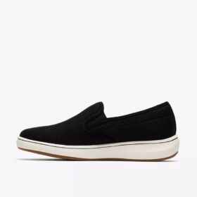 Breeze Sky Zoe sort canvas-Slip-ons til kvinder
