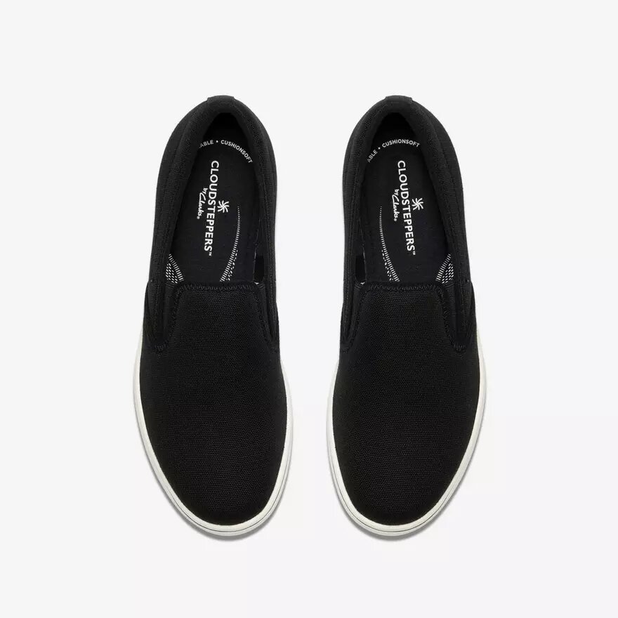 Breeze Sky Zoe sort canvas-Slip-ons til kvinder Breeze Sky Zoe sort canvas-Slip-ons til kvinder