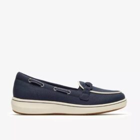 Breezesky Bay navyblå canvas-Loafers til kvinder