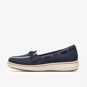 Breezesky Bay navyblå canvas-Loafers til kvinder
