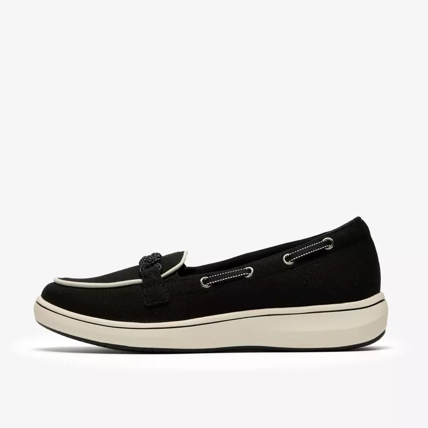 Breezesky Bay sorte canvas-Loafers til kvinder Breezesky Bay sorte canvas-Loafers til kvinder