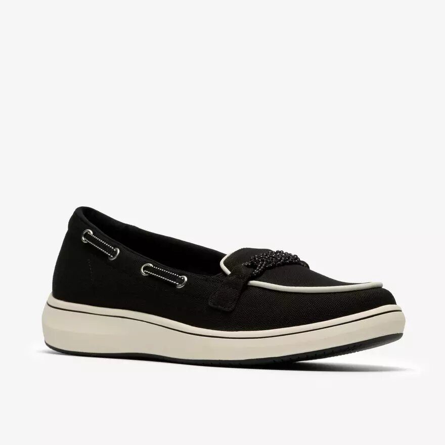 Breezesky Bay sorte canvas-Loafers til kvinder Breezesky Bay sorte canvas-Loafers til kvinder