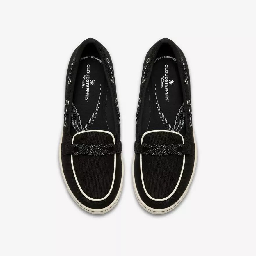 Breezesky Bay sorte canvas-Loafers til kvinder Breezesky Bay sorte canvas-Loafers til kvinder