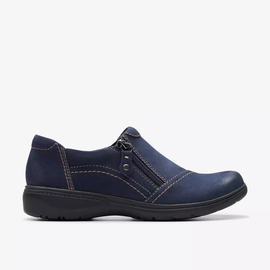 Carleigh Ray Slip-on-sko til kvinder i marineblå nubuck Carleigh Ray Slip-on-sko til kvinder i marineblå nubuck