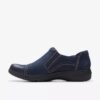 Carleigh Ray Slip-on-sko til kvinder i marineblå nubuck Carleigh Ray Slip-on-sko til kvinder i marineblå nubuck