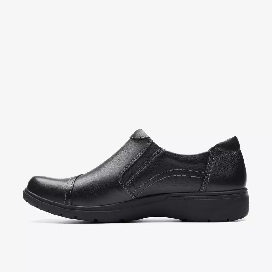 Carleigh Ray slip-ons i sort læder til kvinder Carleigh Ray slip-ons i sort læder til kvinder