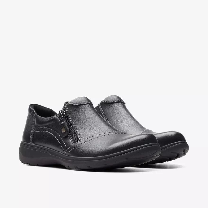 Carleigh Ray slip-ons i sort læder til kvinder Carleigh Ray slip-ons i sort læder til kvinder