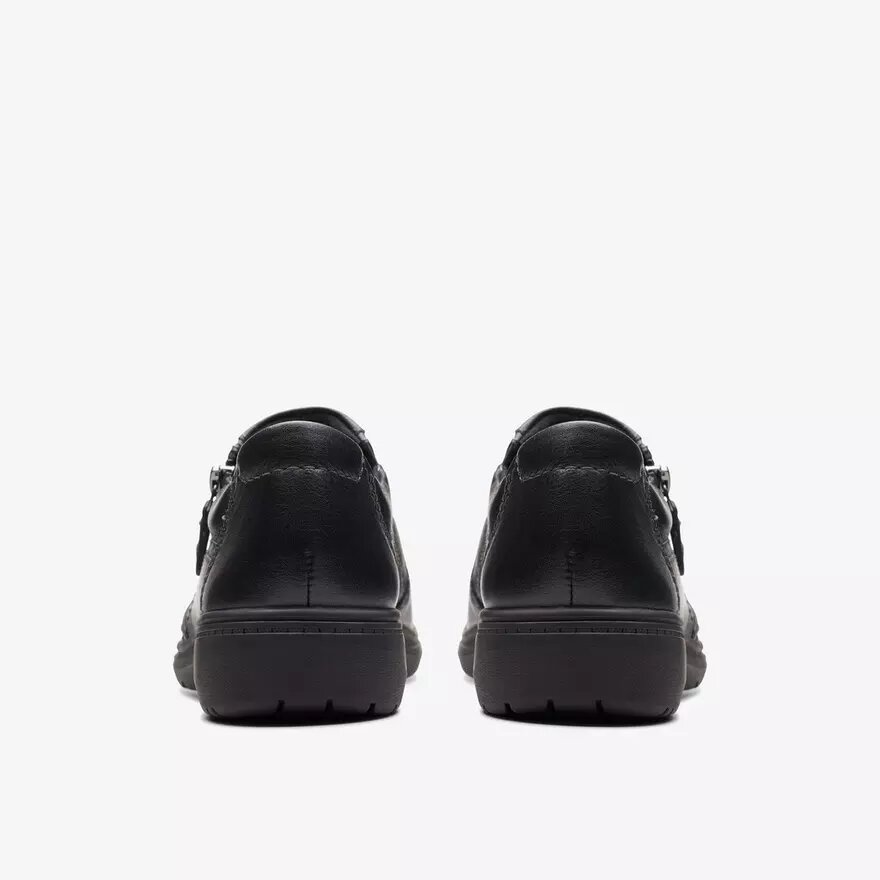 Carleigh Ray slip-ons i sort læder til kvinder Carleigh Ray slip-ons i sort læder til kvinder