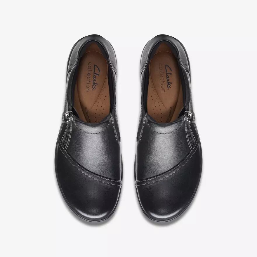 Carleigh Ray slip-ons i sort læder til kvinder Carleigh Ray slip-ons i sort læder til kvinder