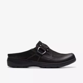 Carleigh Viola sort nubuck-træsko & mules til kvinder