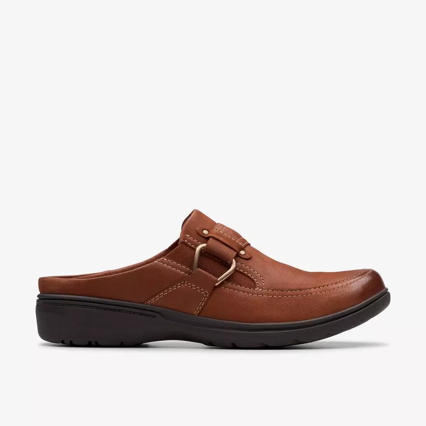 Carleigh Viola træsko & mules i britisk tan-farvet nubuck til kvinder Carleigh Viola træsko & mules i britisk tan-farvet nubuck til kvinder