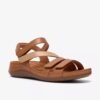 Cecily Mix beige kombineret flad sandal til kvinder