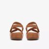 Cecily Mix beige kombineret flad sandal til kvinder