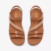 Cecily Mix beige kombineret flad sandal til kvinder
