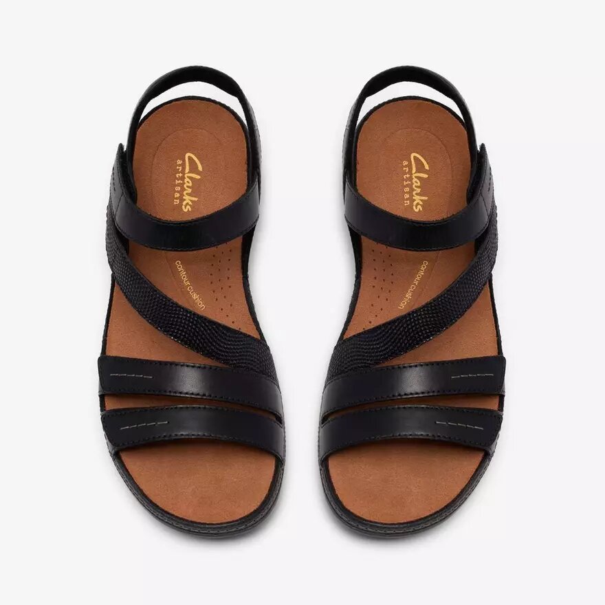 Cecily Mix – flade sandaler i sort kombination til kvinder Cecily Mix – flade sandaler i sort kombination til kvinder