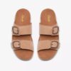 Cecily Step flade sandaler i beige nubuck til kvinder Cecily Step flade sandaler i beige nubuck til kvinder