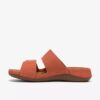 Cecily Step flade sandaler til kvinder i brændt orange Cecily Step flade sandaler til kvinder i brændt orange