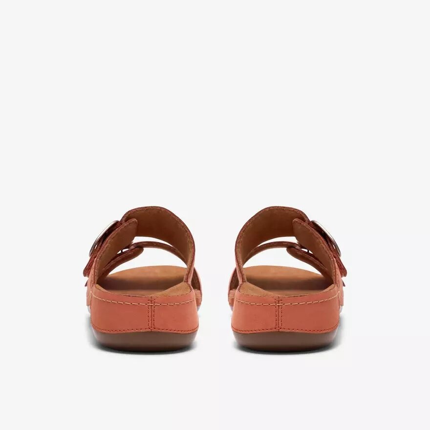 Cecily Step flade sandaler til kvinder i brændt orange Cecily Step flade sandaler til kvinder i brændt orange