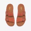 Cecily Step flade sandaler til kvinder i brændt orange Cecily Step flade sandaler til kvinder i brændt orange