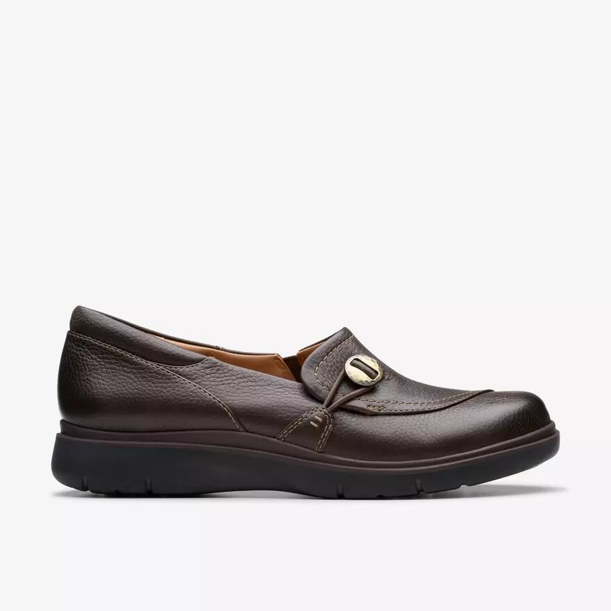 Certina Ease mørkebrune læderslip-ons til kvinder Certina Ease mørkebrune læderslip-ons til kvinder