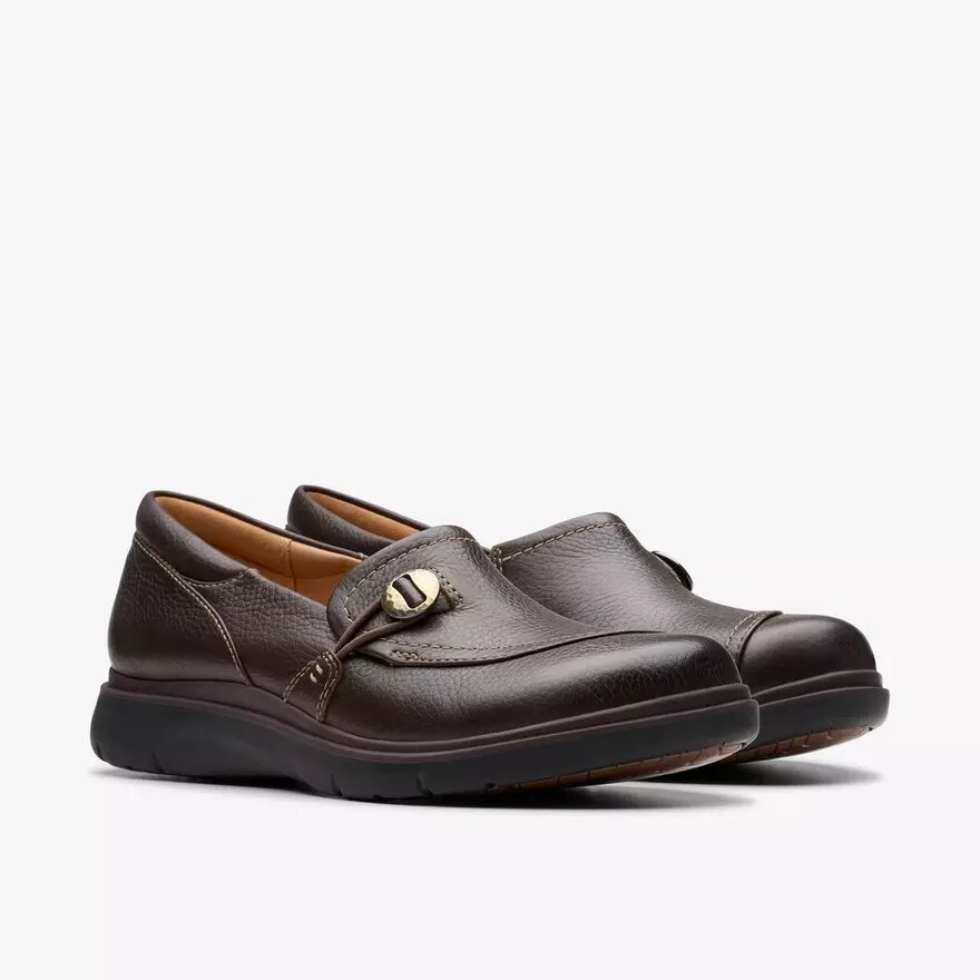 Certina Ease mørkebrune læderslip-ons til kvinder Certina Ease mørkebrune læderslip-ons til kvinder