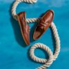 Charmouth Lace sejlersko i tan læder til herre Charmouth Lace sejlersko i tan læder til herre